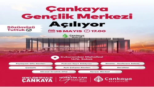Çankaya Gençlik Merkezi 18 Mayıs’ta Açılıyor!
